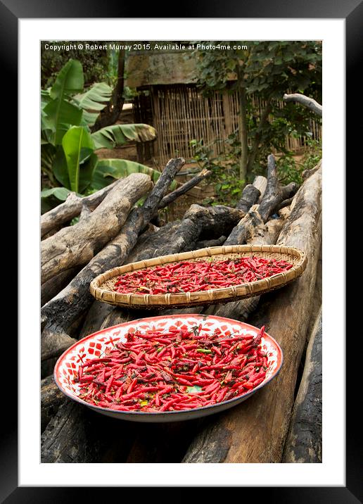  Drying the Chilies 2 Framed Mounted Print by Robert Murray
