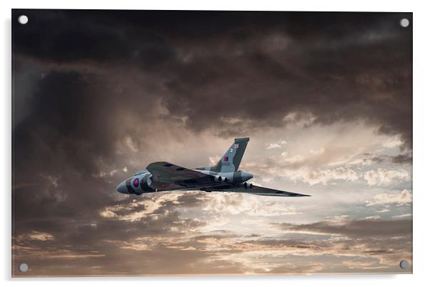  Vulcan XH558 Last Flight Acrylic by paul lewis