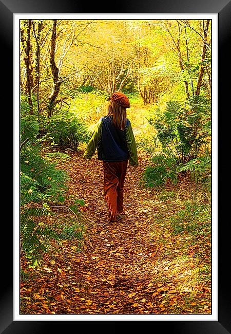 in Awe in Autumn Framed Print by jane dickie