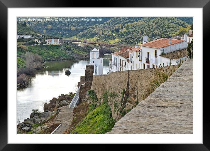 View from the medieval castle of Mertola Framed Mounted Print by Angelo DeVal