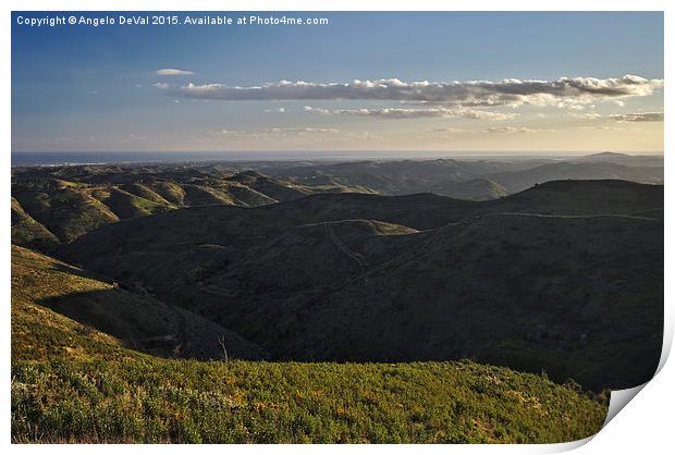 Rolling Mountain - Algarve  Print by Angelo DeVal