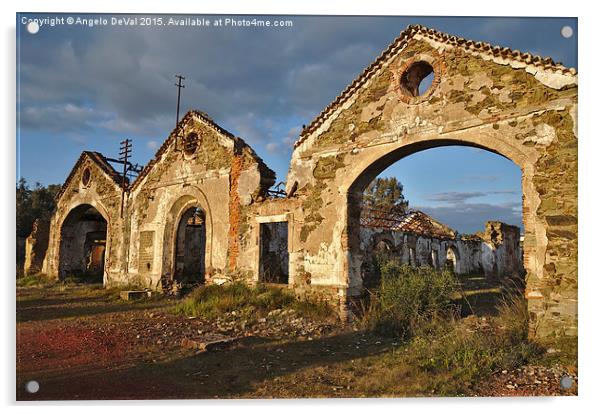 Ruins of the abandoned mine of Sao Domingos. Portu Acrylic by Angelo DeVal