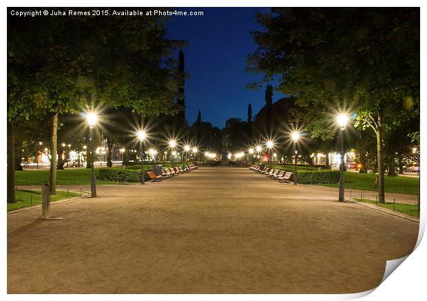 Park in Helsinki Print by Juha Remes