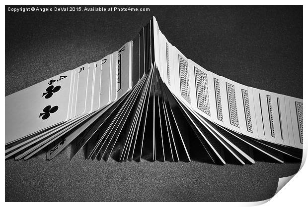 Playing cards domino  Print by Angelo DeVal
