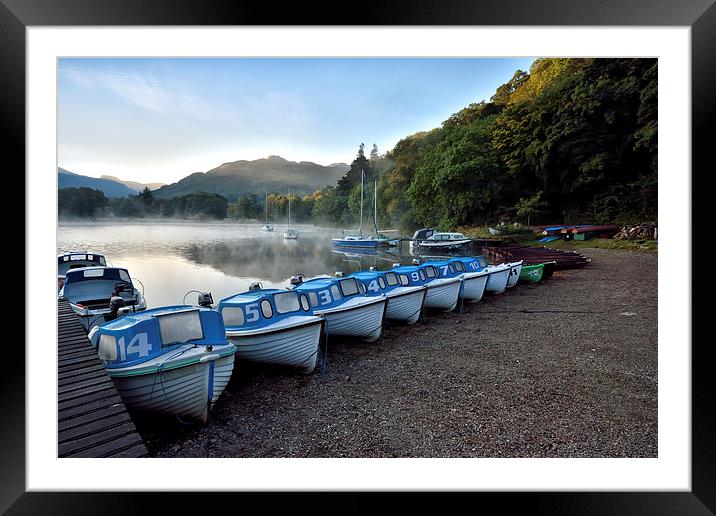 Glenridding Boats on Ullswater Framed Mounted Print by Gary Kenyon