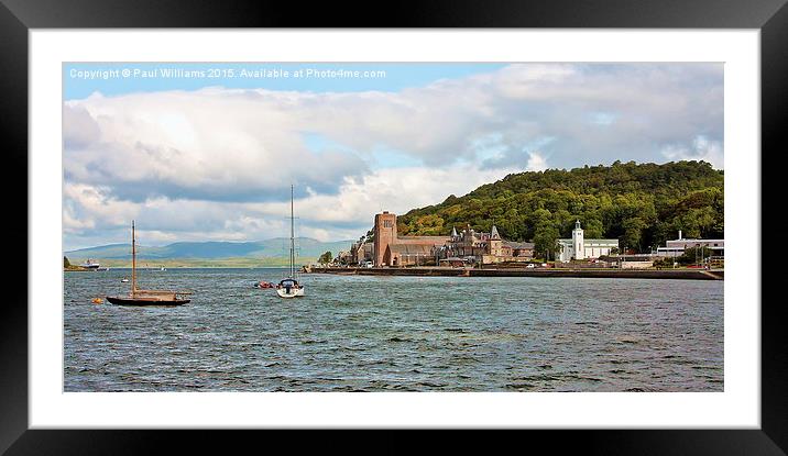Firth of Lorn at Oban Framed Mounted Print by Paul Williams