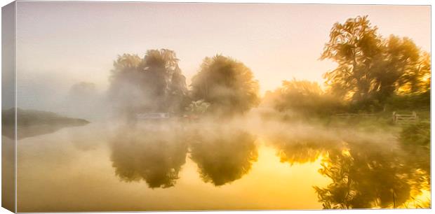 Pyrford Sunrise Canvas Print by Clive Eariss