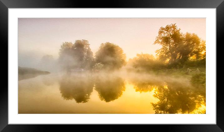 Pyrford Sunrise Framed Mounted Print by Clive Eariss