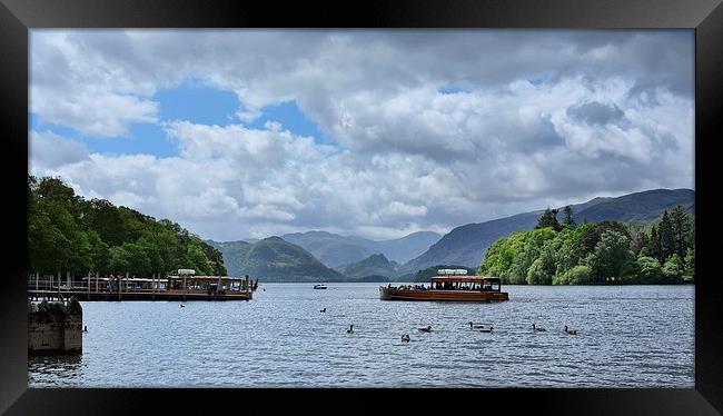 Derwent water launch Framed Print by Tony Bates