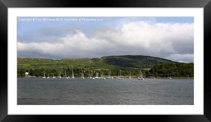  Yachts on Loch Feochan Framed Mounted Print by Paul Williams