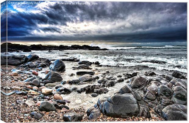  Mull of Kintyre Coast Canvas Print by Andy Anderson