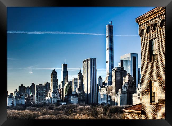  New York Skyline from YMCA Framed Print by Lee Morley