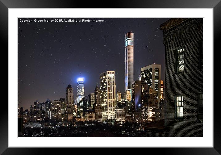  New York Skyline from YMCA Framed Mounted Print by Lee Morley