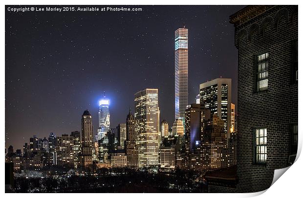  New York Skyline from YMCA Print by Lee Morley