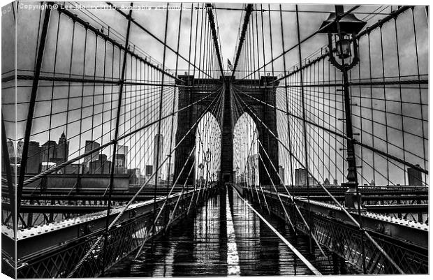  New York Brooklyn Bridge Canvas Print by Lee Morley