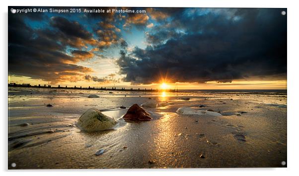  Hunstanton Sunset Acrylic by Alan Simpson