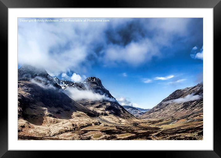  Ever Mystical GlenCoe, Scotland Framed Mounted Print by Andy Anderson