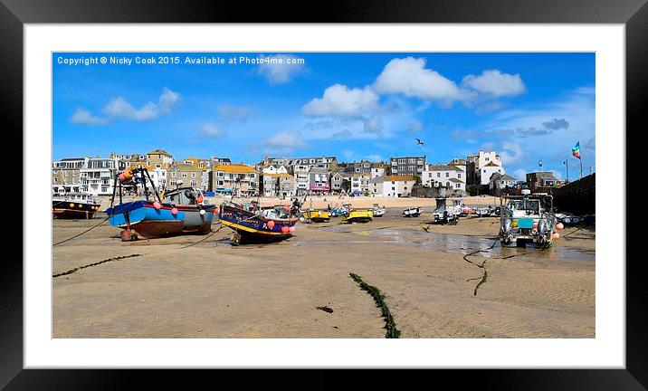  St Ives Cornwall Framed Mounted Print by Nicky Cook