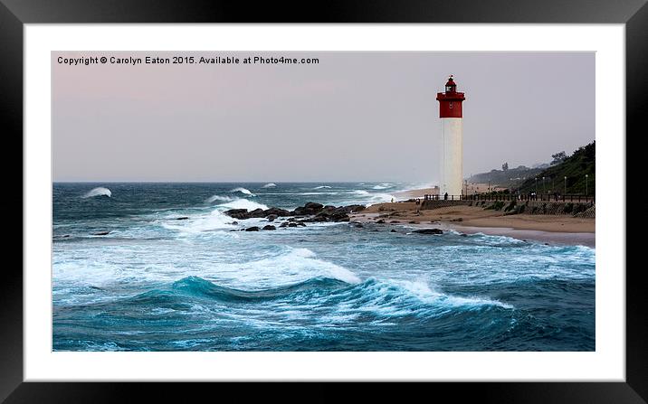  Lighthouse at Umhlanga Rocks, Durban, South Afric Framed Mounted Print by Carolyn Eaton