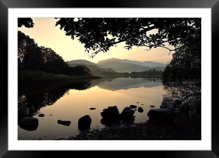 Golden Light Reflections Framed Mounted Print by Gary Kenyon