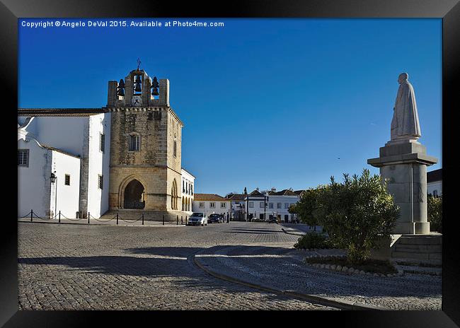 Faro Historic City Centre. Algarve Portugal  Framed Print by Angelo DeVal