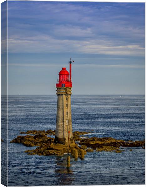 St Malo Lighthouse, St Malo, France Canvas Print by Mark Llewellyn