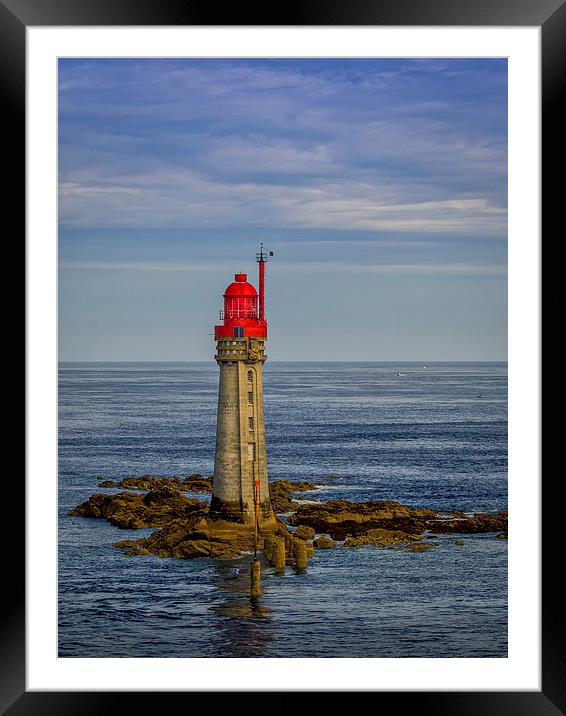 St Malo Lighthouse, St Malo, France Framed Mounted Print by Mark Llewellyn