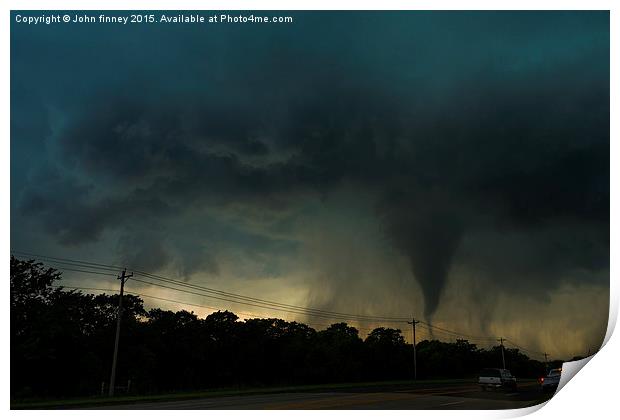 Tornado, Edmond, Oklahoma. Print by John Finney