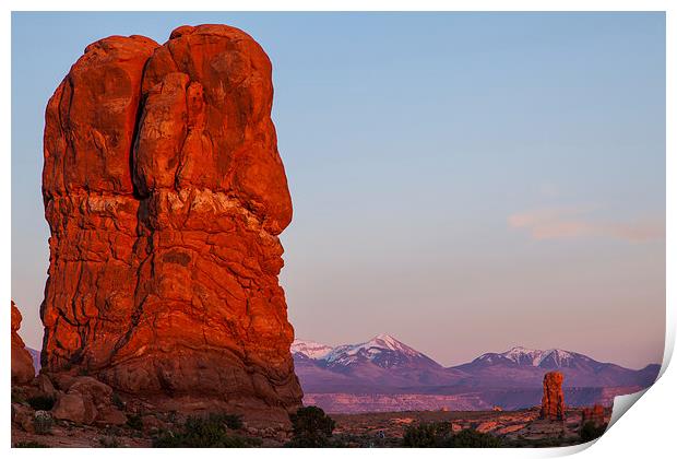 Sunset at Balanced Rock Print by Thomas Schaeffer