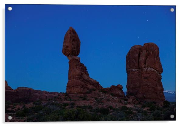 Blue hour @ Balanced Rock Acrylic by Thomas Schaeffer