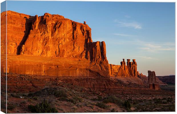 Courthouse Towers @ Sunrise Canvas Print by Thomas Schaeffer