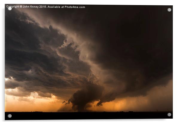 Tornado, Floydada, Texas Acrylic by John Finney