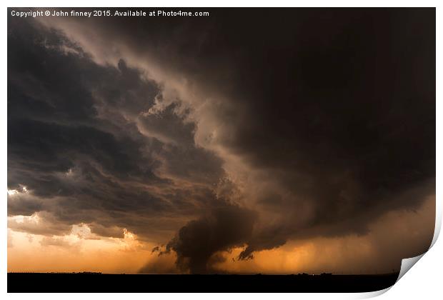 Tornado, Floydada, Texas Print by John Finney