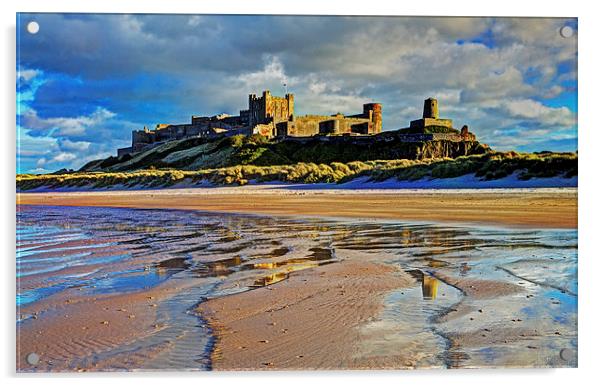  bamburgh castle Acrylic by David McCulloch