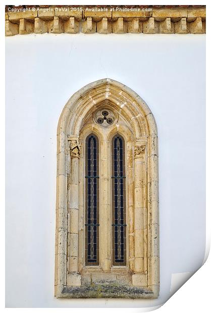 Window of a medieval cathedral  Print by Angelo DeVal