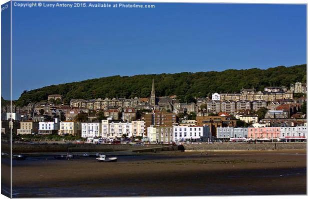  Towards the old town, Weston Super Mare Canvas Print by Lucy Antony