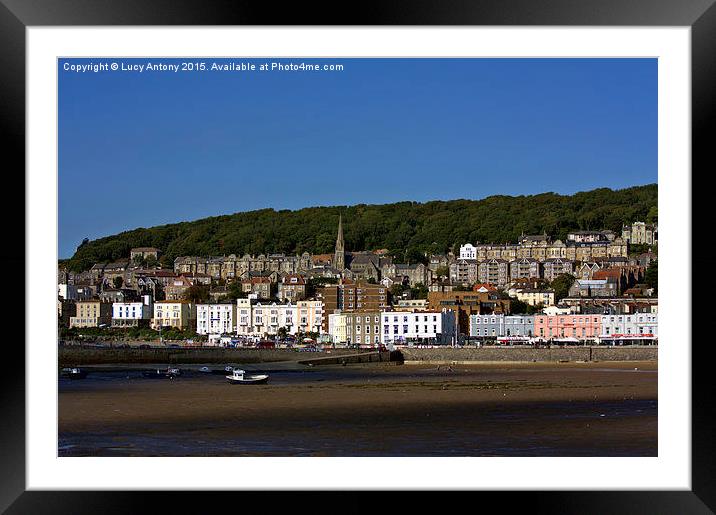  Towards the old town, Weston Super Mare Framed Mounted Print by Lucy Antony