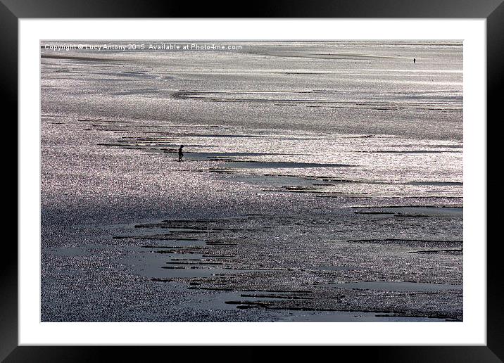  Silver Sand, Weston Super Mare Framed Mounted Print by Lucy Antony