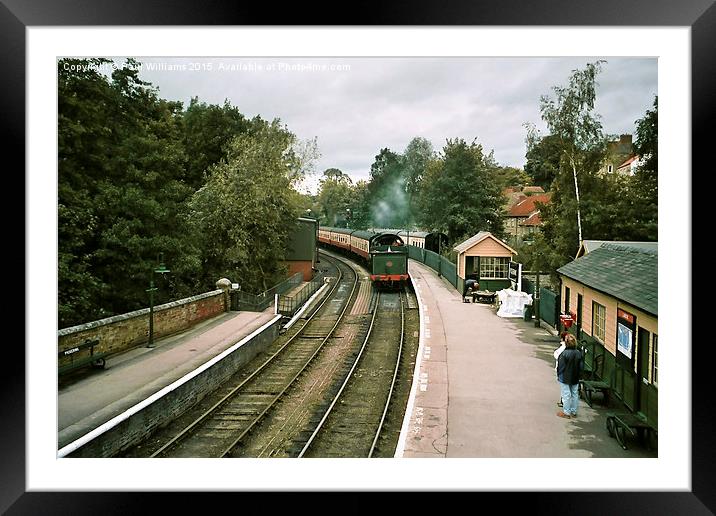 Train Arriving at Pickering Station Framed Mounted Print by Paul Williams