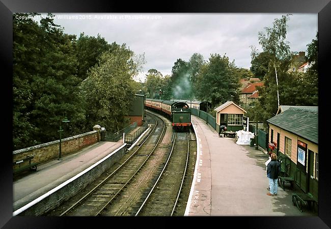 Train Arriving at Pickering Station Framed Print by Paul Williams