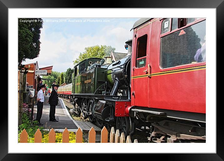 Steam Train at Hampton Loade Station Framed Mounted Print by Paul Williams