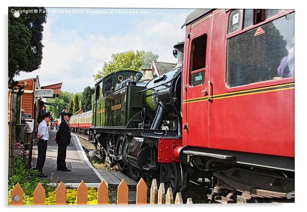 Steam Train at Hampton Loade Station Acrylic by Paul Williams