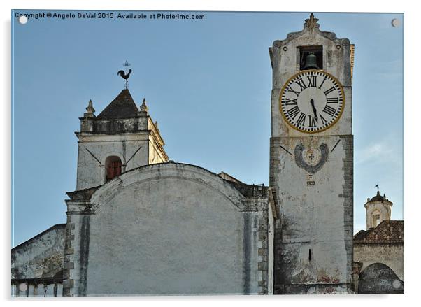 Church of Saint Mary in Tavira Acrylic by Angelo DeVal