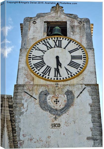 Timeless Beauty Saint Marys Church Clock Tower in  Canvas Print by Angelo DeVal