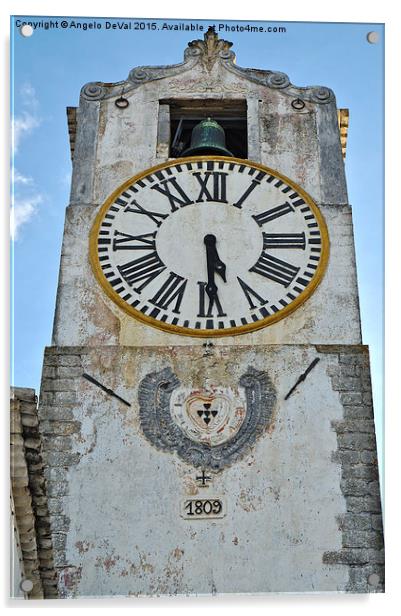 Timeless Beauty Saint Marys Church Clock Tower in  Acrylic by Angelo DeVal