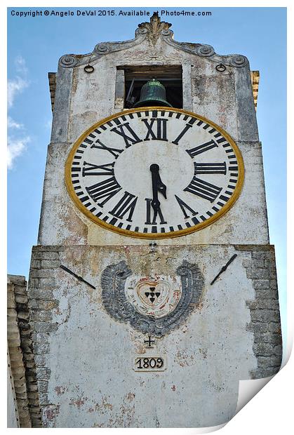 Timeless Beauty Saint Marys Church Clock Tower in  Print by Angelo DeVal