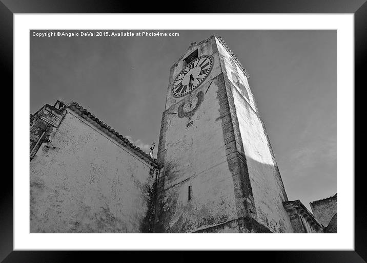 Clock Tower from the Church of Saint Mary in Tavir Framed Mounted Print by Angelo DeVal