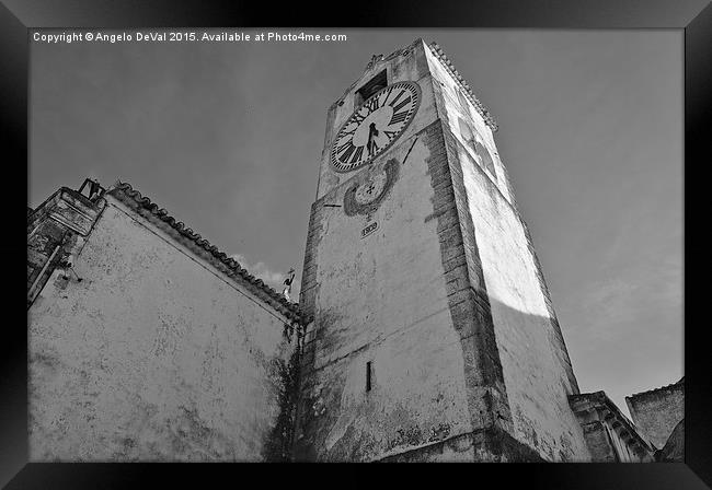 Clock Tower from the Church of Saint Mary in Tavir Framed Print by Angelo DeVal