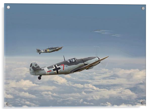 Bf 109-G 'Honour the Threat' Acrylic by Pat Speirs