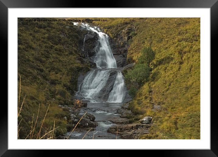  CASCADING WATER Framed Mounted Print by andrew saxton